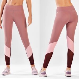 Salar Pink Mesh Powerhold Leggings UPF Protection, Large